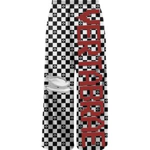 Men's Checkered Joggers - Black and White